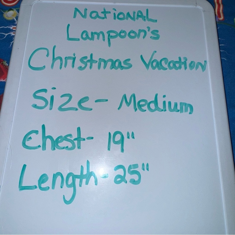 National Lampoon’s Christmas Vacation Strung Out Holiday Tee Blue Size Medium - Picture 6 of 6